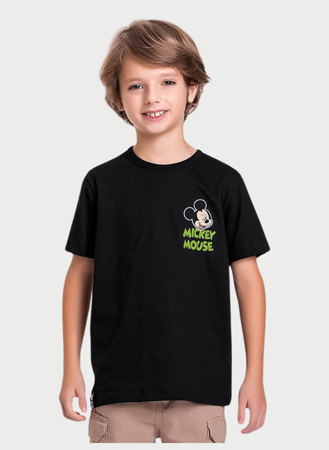 Camiseta Menino Mickey Com Estampa Nas Costas Fakini 3726 Thaluc